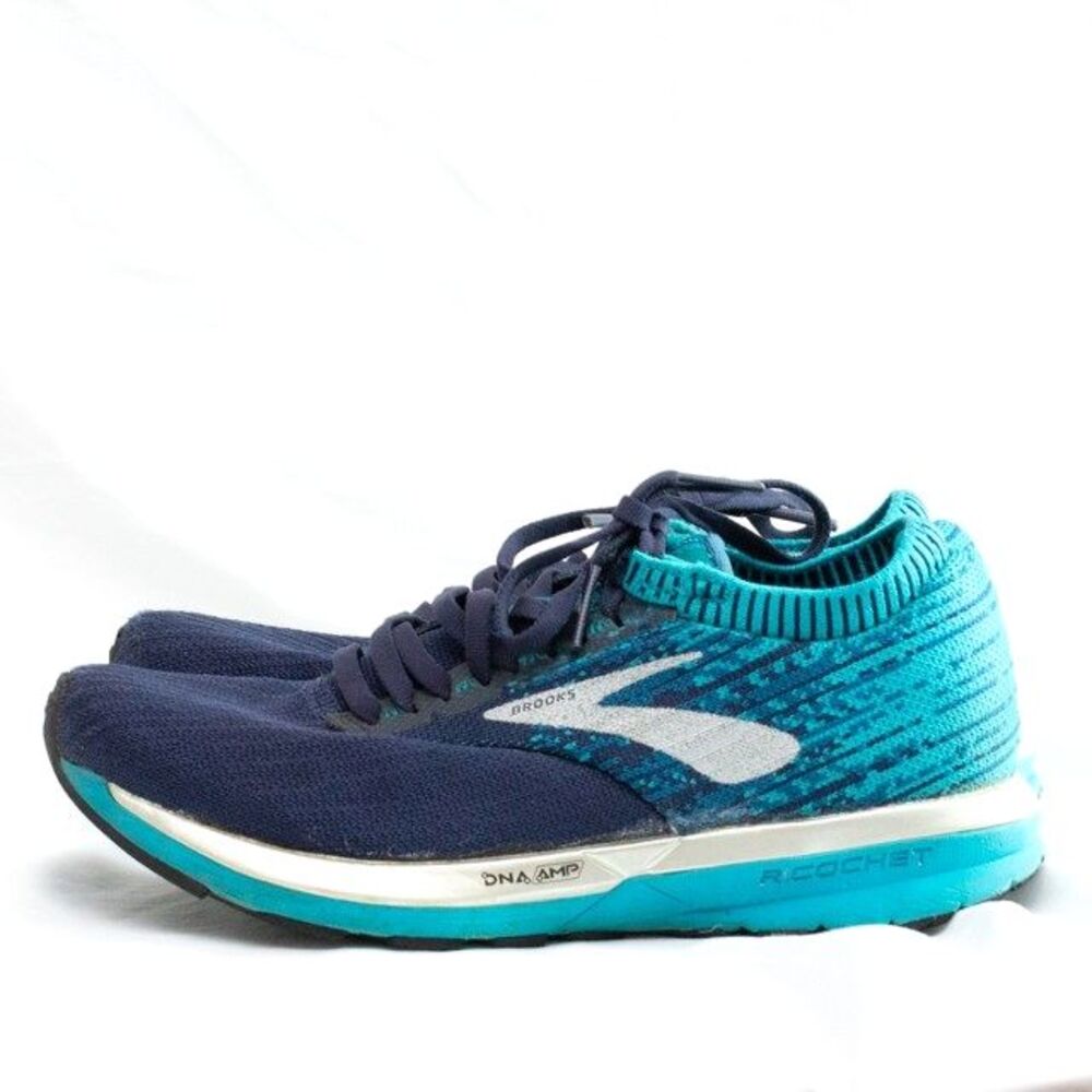 Brooks Ricochet Road Running Shoe BioMoGo DNA & DNA AMP Navy/Blue/Teal Size 6 M